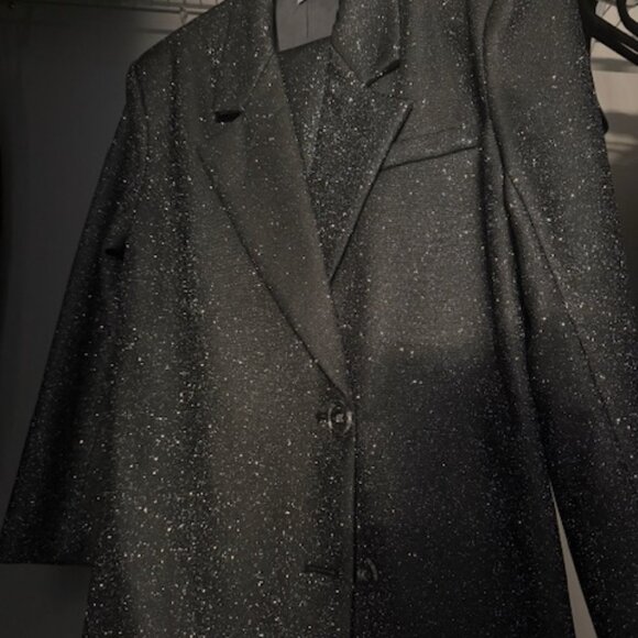 SLA the Label Silver/Pewter Sparkle Pants/Blazer Set - Picture 4 of 9